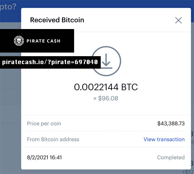 80 bitcoin payment proof